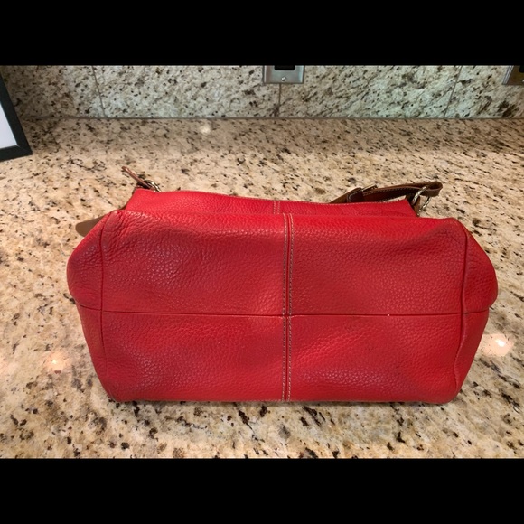 🌟SOLD🌟 Dooney & Bourke Red Pebble Leather Satchel.  Sold “As Is”. - Picture 4 of 9